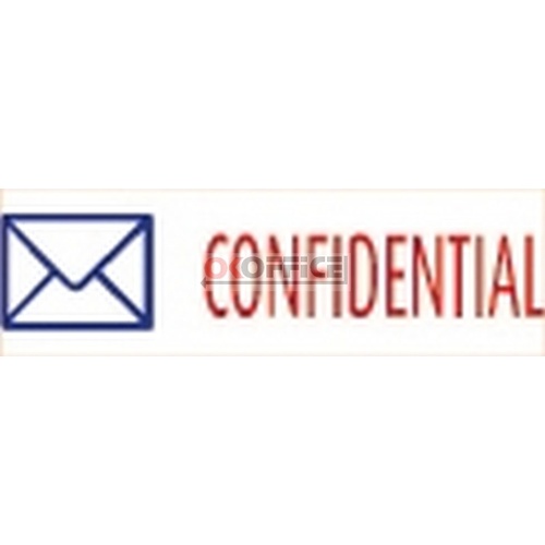 Stamp Pre-inked CONFIDENTIAL 2 colour with Icon Xstamper 2034 stampers