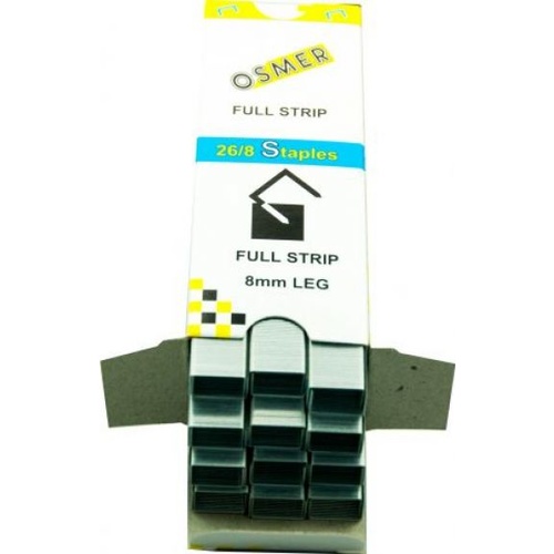 Staples Osmer 26/8 Full Strip Box 5000 OS26/8  STRONG STAPLES