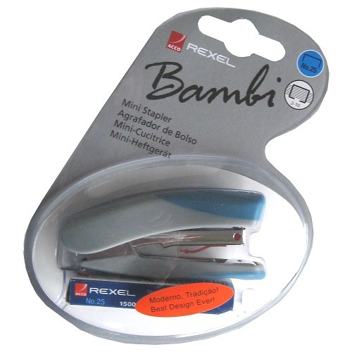 Stapler >  10 sheet Bambi No 25 Rexel R2100154 random colours and 1500 staples