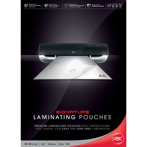 Laminating Pouch  A4  80 Micron pack 100 Gloss Ibico BL80MA4