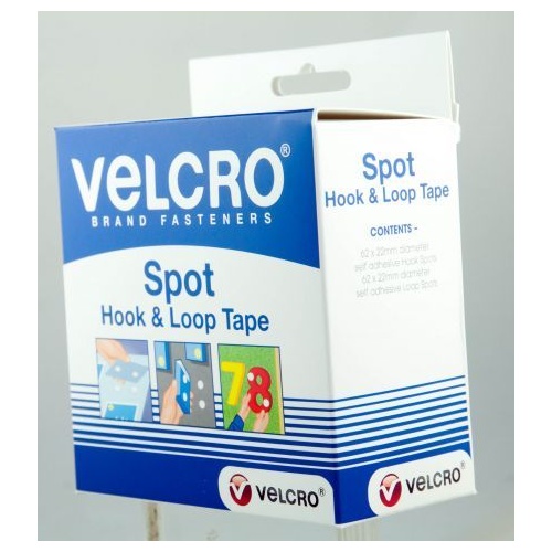 Velcro Dots hook + loop 22mm - box 62 of both hook and loops round dots