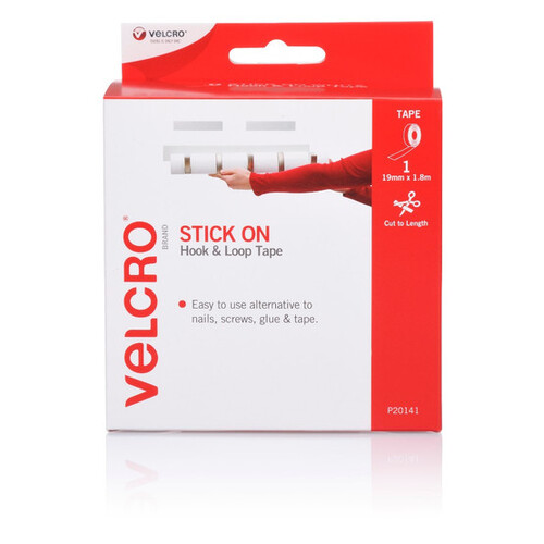 Velcro STRIP hook and loop 19mm X 1.8metre - roll of both hooks and loops 19mm wide strips V20141