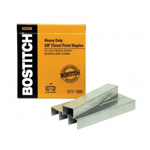 Staples SB35 23/ 9 9mm Bostitch 3/8 25-55 sheets box 1000 Fits 00540 23 series