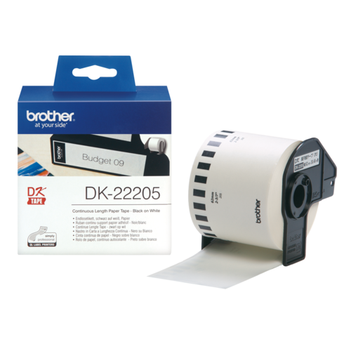 Brother DK22205 62x30.48M Continuous Paper Roll White