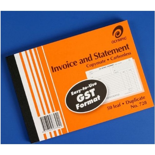 Invoice Statement Books A5 Duplicate 728 Olympic 07794 - each 
