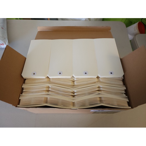 Shipping Tags size 8 80x160mm  Buff  38990 Manilla Box 1000 Esselte