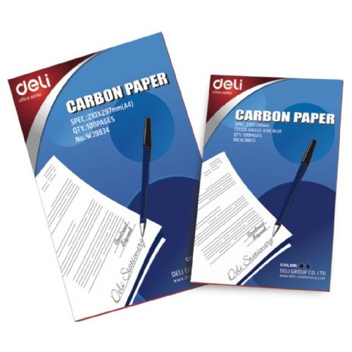 Carbon Paper A4 for Hand writing BLUE Deli Box 100 * this is called pencil carbon for writing on