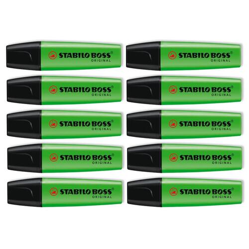 Highlighter Stabilo Boss Original Green Box 10 #0070336