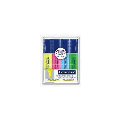Highlighter Staedtler Textsurfer wallet 4 364 assorted 364WP4