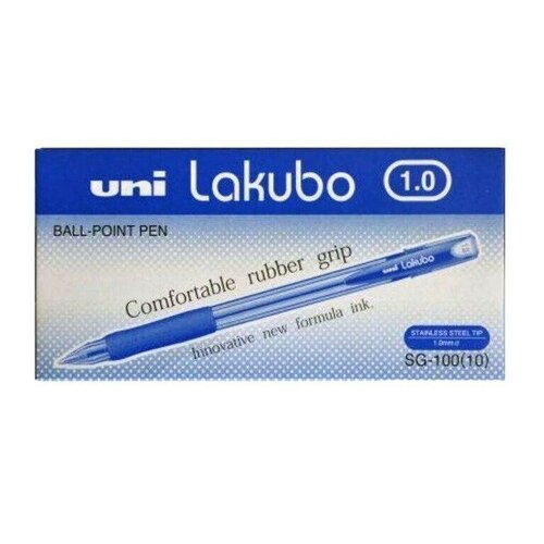 Pens Uniball SG100 Lakubo Medium 1.0mm Blue box 12 SG100MBL BP Ballpoint  