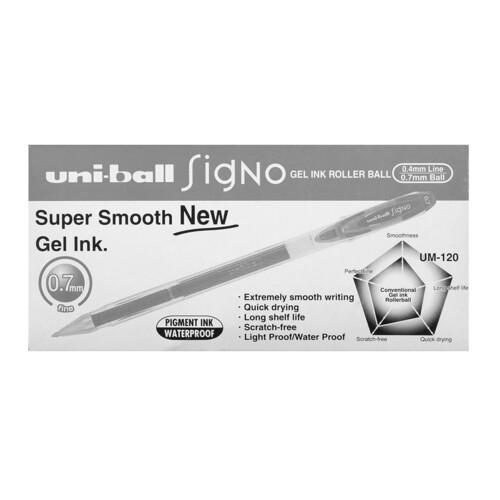Pens Uniball UM120 0.7mm Black - box 12 Signo 