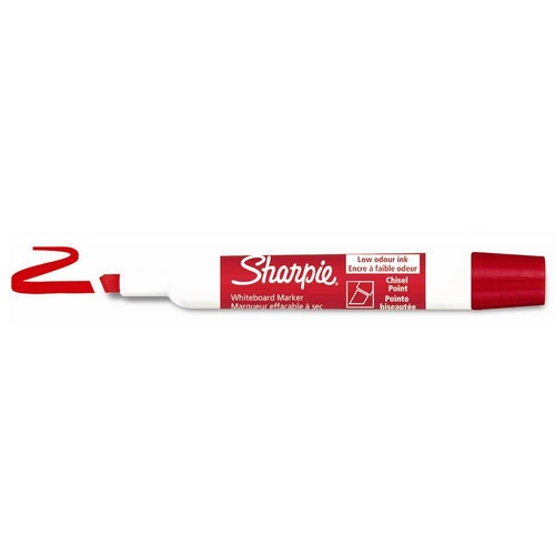 Whiteboard Marker Sharpie Chisel Red Box 12