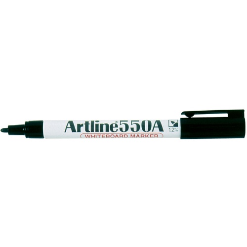 Marker Whiteboard Artline  550A Bullet Tip Black Box 12 1.2mm Fine point