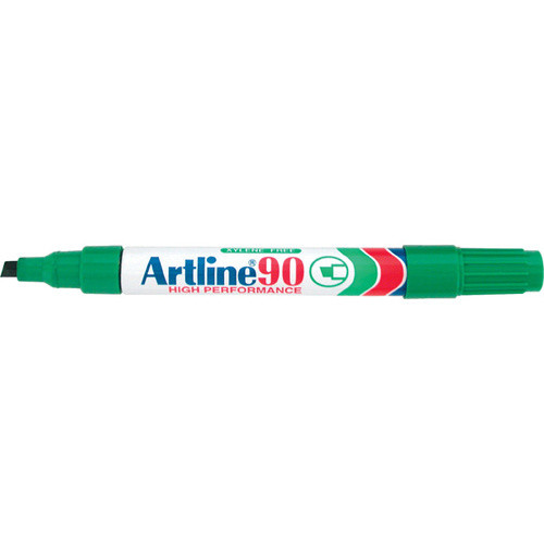 Marker Artline  90 Permanent chisel Green Box 12 #109004