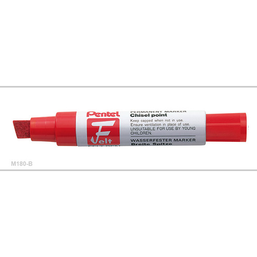 Markers Pentel M180B Jumbo Perm Chisel Point Red Single