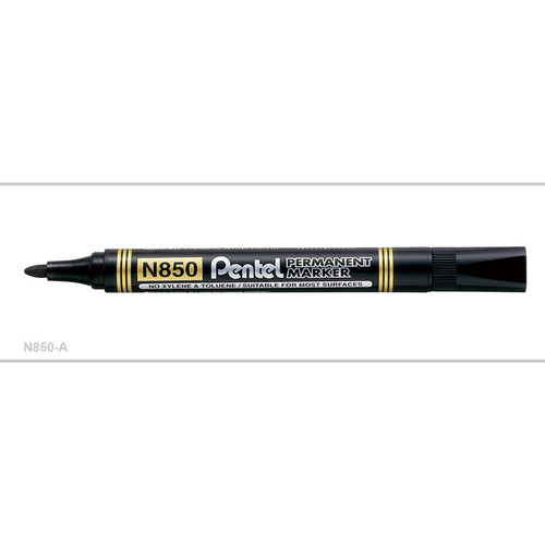 Markers Pentel N850A Perm Bullet Black Box 12 #N850-A