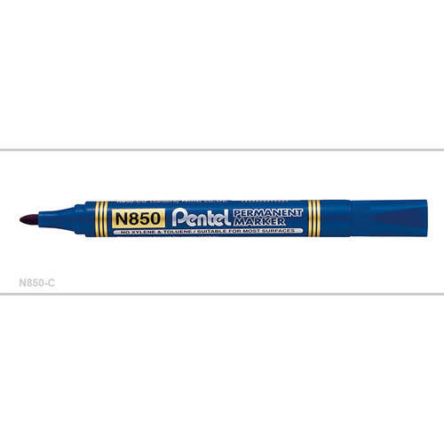 Markers Pentel N850C Perm Bullet Blue Box 12