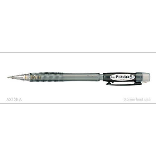 Pencil Mechanical 0.5mm Pentel Box 12 AX105A Black Barrel Fiesta # AX105-A