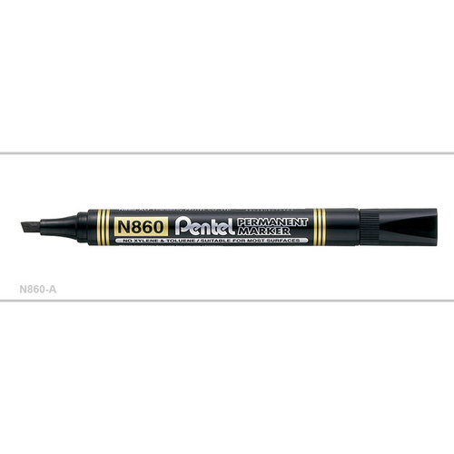 Markers Pentel N860-A Permanent Chisel Black box 12 