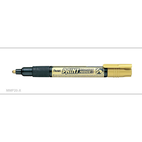 Paint Marker 3.0mm Pentel Gold Box 12 MMP20X
