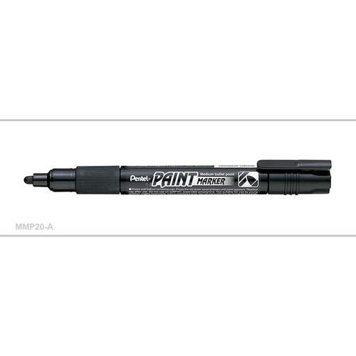 Paint Marker 3.0mm Pentel Black Box 12 MMP20A