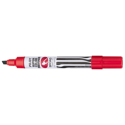 Pilot Marker Broad Chisel Tip Permanent SCB Red 619003 - box 12 