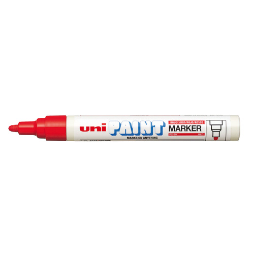 Paint Marker Uni PX20 Red Box 12 PX20R Medium Bullet Tip line - 2.8mm approx.