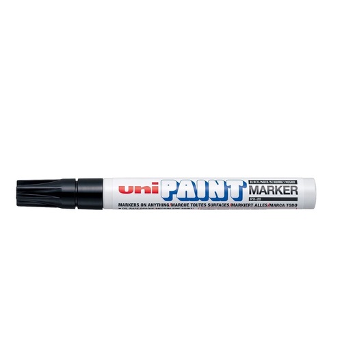 Paint Marker Uni PX20 Black Box 12 PX20BK Medium Bullet Tip line - 2.8mm approx.