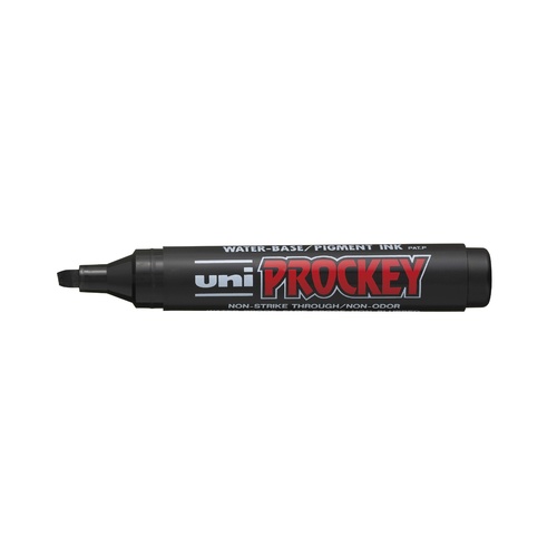 Markers Uni Prockey PM126 Chisel Point Black Box 12 Permanent PM126BK