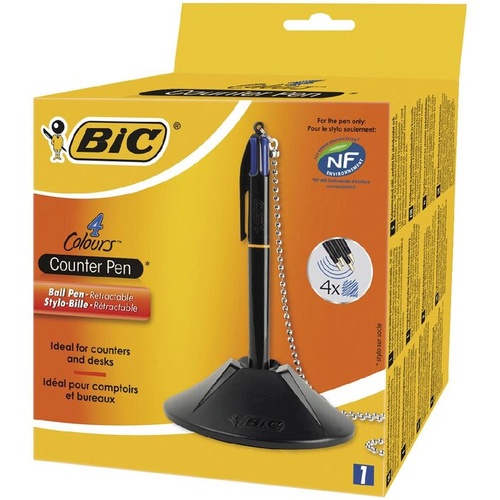 Pen Bic 4 Blue Captive Desk Set BP RT 918515 captive 527507'