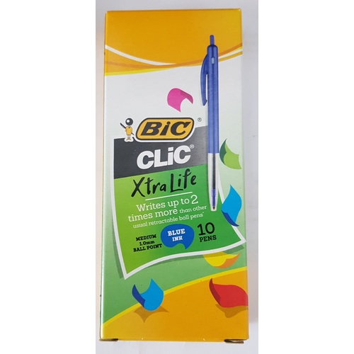 Pen Bic Clic Medium Blue Box 10 NSW use 10503945 #922617