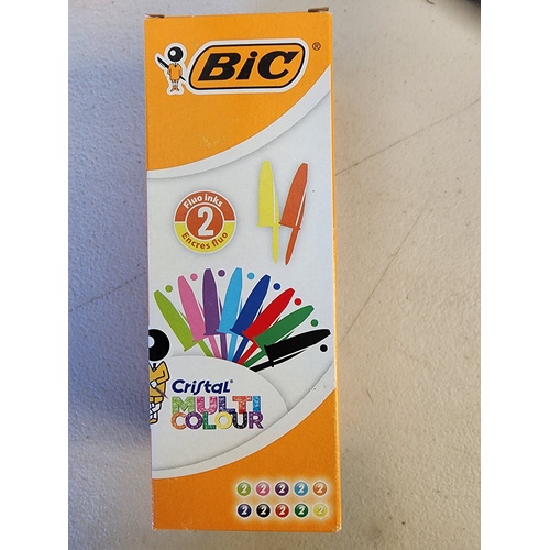 Pen Bic Cristal x20 Medium Assorted Box 20 Multicolour BallPoint 926381