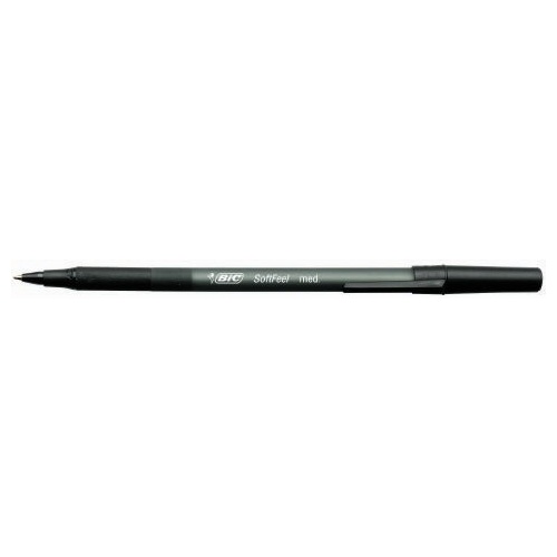 Pen Bic Soft Feel STIC BALLPEN Medium BLACK Bic 13102- box 12 