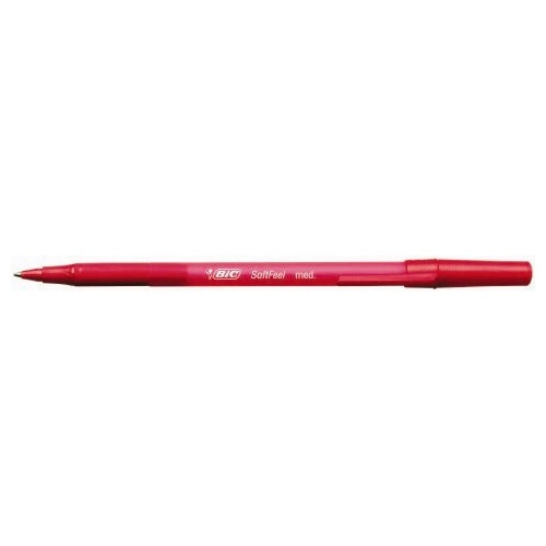 Pen Bic Soft Feel STIC BALLPEN Medium Red Bic 13103 - box 12 