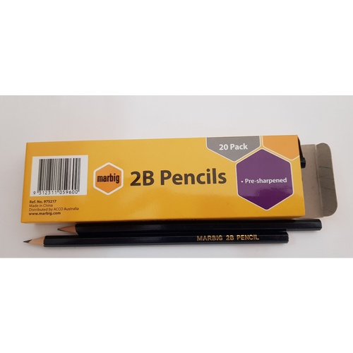 Pencil Marbig 2B Box 20 #975217 