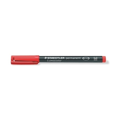 OHP Pen Staedtler Lumocolor 317 2 Red Medium Box 10