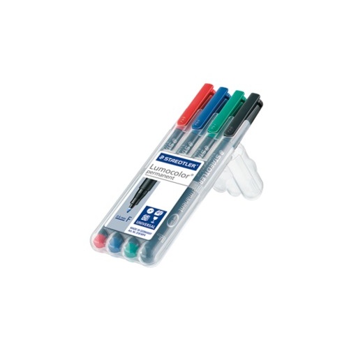 OHP Pen Staedtler 318WP4 Fine permanent wallet 4 