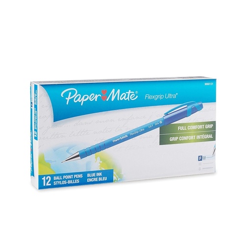 Pen Flexgrip Capped Fine Blue Box 12 Ultra 96601 Papermate