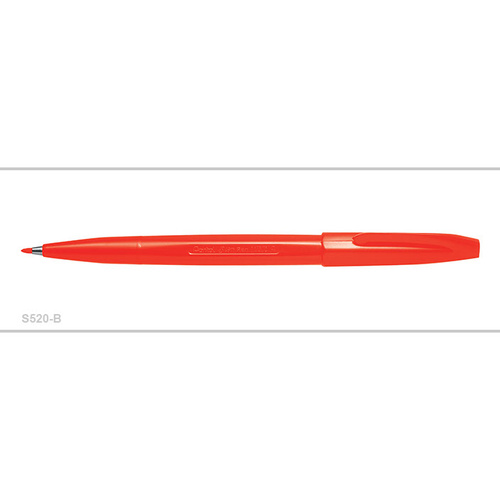Pen Pentel Sign S520B Red Box 12