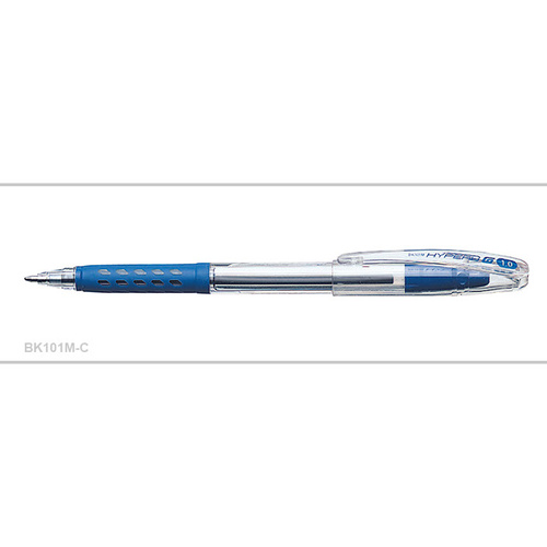 Pen Pentel Superb Ballpoint Rubber Grip 1.0mm Blue Box 12