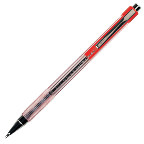 Pen Pilot Ballpoint BP145M Medium Red Box 12 RT BP Retractable 623264