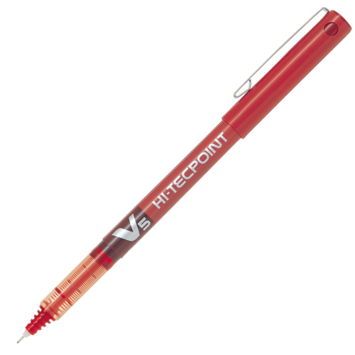 Pen Pilot Hi Tecpoint BXV5 Extra Fine Red Box 12 RB Rollerball Liquid Ink 620103