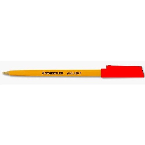 Pens Staedtler 430 stick Fine Red Box 10