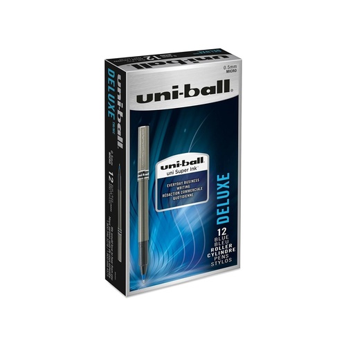 Pen Uniball UB155 Micro Deluxe 0.5mm BLUE UB155BL - box 12 