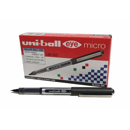 Pen Uniball UB150 Eye Micro 0.5mm Black Box 12 UB150BK