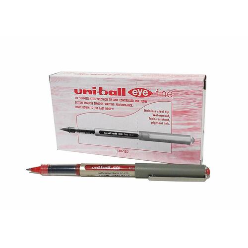 Pen Uniball UB157 Eye Fine 0.7mm Red - Box 12 UB157R