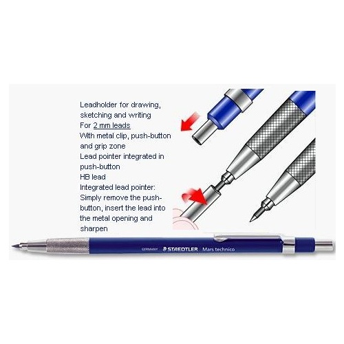 Pencil Mechanical 2mm 780C Staedtler Blue Clutch Pencils