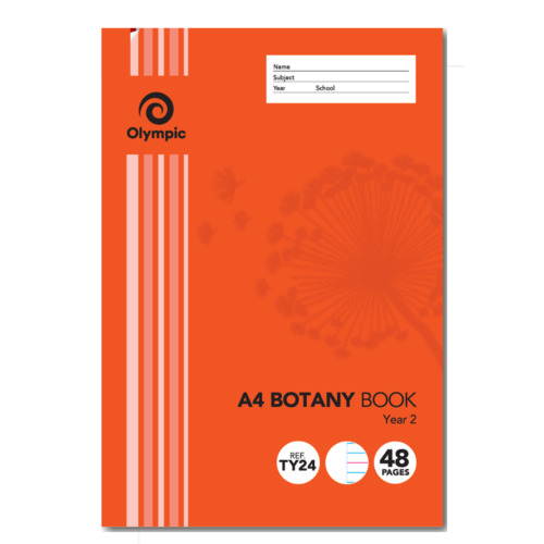 Botany Book A4 48 page Year 2 QLD RULING pack 20 TY24 105068