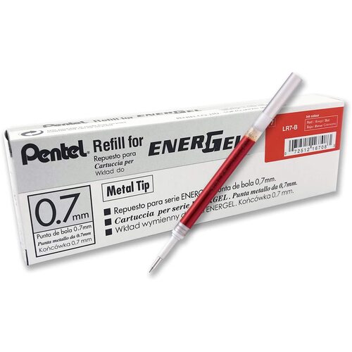 Pen Pentel Energel BL77 Refill 0.7mm Red Box 12 LR7B Fine