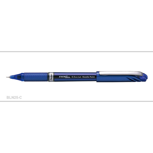 Pens Pentel BLN25A Energel 0.5mm Blue Needle Point box 12 BLN15C /BLN25C